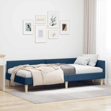 vidaXL Sarokágy keret Egyéb Kék 80 x 200 cm Szövet és mérnöki fa ágy és ágykellék