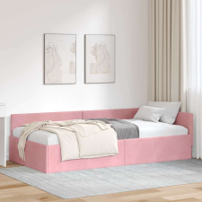 vidaXL Sarokágy keret Egyéb Rózsaszín 80 x 200 cm Velúr és műnyír ágy és ágykellék