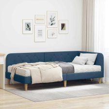 vidaXL Sarokágy keret Kék 90 x 200 cm szövet ágy és ágykellék