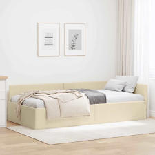 vidaXL Sarokágy keret Krém 90 x 190 cm Szövet és Mérnöki Fa ágy és ágykellék