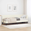 vidaXL Sarokágy keret matracmal fejtámlával Krém 80 x 200 cm Bársony