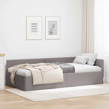 vidaXL Sarokágy keret Tópszínű 90 x 200 cm Szövet és Mérnöki Fa ágy és ágykellék