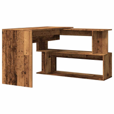 vidaXL sarokasztal Régi fa 200,5x50x76 cm Gépelt fa (855956) íróasztal