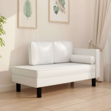 vidaXL Sarokkanapé - Krémszínű Műbőr - 118x55x57 cm bútor