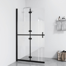 vidaXL Selyemmatt esg üveg összecsukható zuhanyfal 80 x 190 cm kád, zuhanykabin
