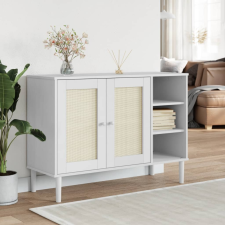 vidaXL SENJA fehér rattanhatású tálalószekrény 112 x 40 x 80 cm bútor
