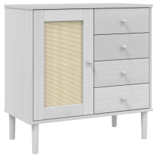 vidaXL SENJA fehér rattanhatású tálalószekrény 80 x 40 x 80 cm (358038) bútor