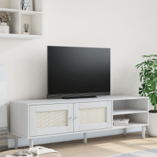 vidaXL SENJA fehér rattanhatású tömör fenyő tévészekrény 158x40x80 cm bútor