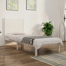 vidaXL Single fehér tömör fa ágykeret 90 x 190 cm ágy és ágykellék