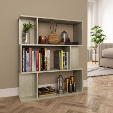 vidaXL sonoma tölgy forgácslap könyvszekrény/térelválasztó 80x24x96 cm bútor