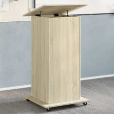 vidaXL sonoma tölgy szerelt fa állópult kerékkel/fiókkal 55x55x107cm bútor