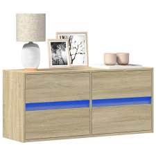 vidaXL sonoma tölgy színű fali TV-szekrény LED-ekkel 100x31x45 cm bútor