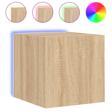 vidaXL sonoma tölgy színű fali TV-szekrény LED-ekkel 30,5x35x30 cm (837222) bútor