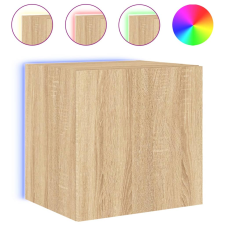 vidaXL sonoma tölgy színű fali TV-szekrény LED-ekkel 40,5x35x40 cm (837250) bútor