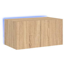 vidaXL sonoma tölgy színű fali TV-szekrény LED-ekkel 60x35x31 cm (837271) bútor