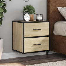 vidaXL sonoma tölgy színű falra szerelhető éjjeliszekrény 40x31x39,5cm bútor