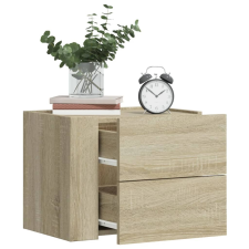 vidaXL sonoma tölgy színű falra szerelhető éjjeliszekrény 45x30x35 cm bútor