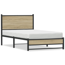 vidaXL sonoma tölgy színű fém ágykeret matrac nélkül 100 x 200 cm ágy és ágykellék