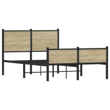 vidaXL sonoma tölgy színű fém ágykeret matrac nélkül 120 x 200 cm (4007902) ágy és ágykellék