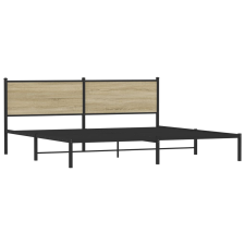 vidaXL sonoma tölgy színű fém ágykeret matrac nélkül 200 x 200 cm (3301359) ágy és ágykellék