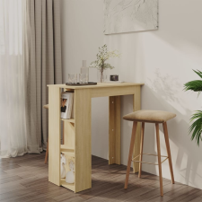 vidaXL sonoma tölgy színű forgácslap bárasztal polccal 102x50x103,5 cm bútor