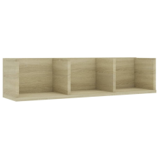 vidaXL sonoma tölgy színű forgácslap CD-tartó fali polc 75x18x18 cm bútor