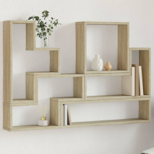 vidaXL sonoma-tölgy színű forgácslap fali polc 96x12x64 cm bútor