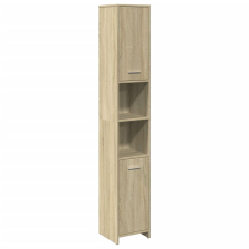 vidaXL sonoma tölgy színű forgácslap fürdőszobaszekrény 30x30x183,5 cm (849602) fürdőszoba bútor