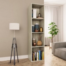 vidaXL Sonoma tölgy színű forgácslap könyv-/TV-szekrény 36x30x143 cm bútor