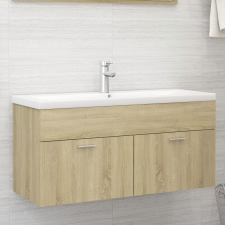 vidaXL sonoma-tölgy színű forgácslap mosdószekrény 100 x 38,5 x 46 cm fürdőszoba bútor
