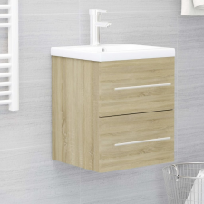 vidaXL Sonoma-tölgy színű forgácslap mosdószekrény 41 x 38,5 x 48 cm fürdőszoba bútor