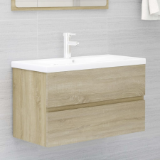 vidaXL sonoma-tölgy színű forgácslap mosdószekrény 80 x 38,5 x 45 cm fürdőszoba bútor