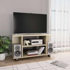vidaXL sonoma tölgy színű forgácslap TV-szekrény görgőkkel 80x40x40 cm bútor