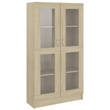 vidaXL sonoma-tölgy színű forgácslap vitrinszekrény 82,5x30,5x150 cm (802762) bútor