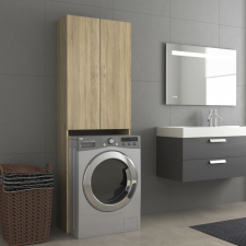vidaXL sonoma tölgy színű mosógépszekrény 64 x 25,5 x 190 cm fürdőszoba bútor