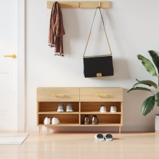 vidaXL sonoma tölgy színű műfa cipőpolc 102x35x55 cm bútor