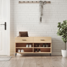 vidaXL sonoma tölgy színű műfa cipőpolc 102x35x55 cm bútor