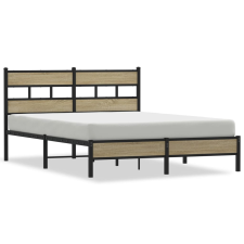 vidaXL sonoma tölgy színű szerelt fa ágykeret matrac nélkül 140x200 cm (4017255) ágy és ágykellék
