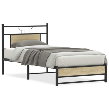 vidaXL sonoma tölgy színű szerelt fa ágykeret matrac nélkül 75x190 cm ágy és ágykellék