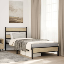 vidaXL sonoma tölgy színű szerelt fa ágykeret matrac nélkül 80x200 cm ágy és ágykellék