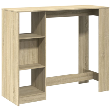 vidaXL sonoma tölgy színű szerelt fa bárasztal polccal 124x46x103,5 cm (854393) bútor