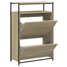 vidaXL sonoma-tölgy színű szerelt fa cipőszekrény 75x34x112 cm (840035) bútor
