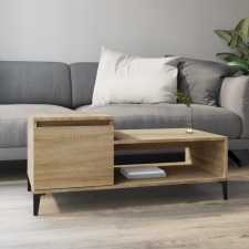 vidaXL sonoma tölgy színű szerelt fa dohányzóasztal 100 x 50 x 45 cm bútor