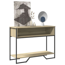 vidaXL sonoma tölgy színű szerelt fa dohányzóasztal 100x35x74,5 cm bútor
