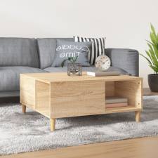 vidaXL sonoma tölgy színű szerelt fa dohányzóasztal 80x80x36,5 cm bútor