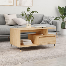 vidaXL sonoma tölgy színű szerelt fa dohányzóasztal 90x49x45 cm bútor