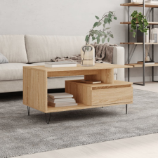 vidaXL sonoma tölgy színű szerelt fa dohányzóasztal 90x49x45 cm bútor