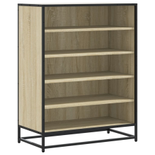 vidaXL sonoma tölgy színű szerelt fa és fém cipőszekrény 75x38x97,5 cm (3300871) bútor