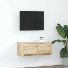 vidaXL sonoma tölgy színű szerelt fa fali TV-szekrény 60x31x25,5 cm bútor