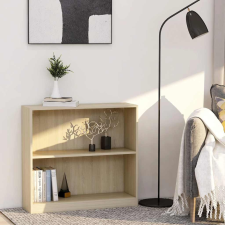 vidaXL sonoma tölgy színű szerelt fa könyvszekrény 80x24x75 cm bútor